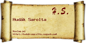 Hudák Sarolta névjegykártya